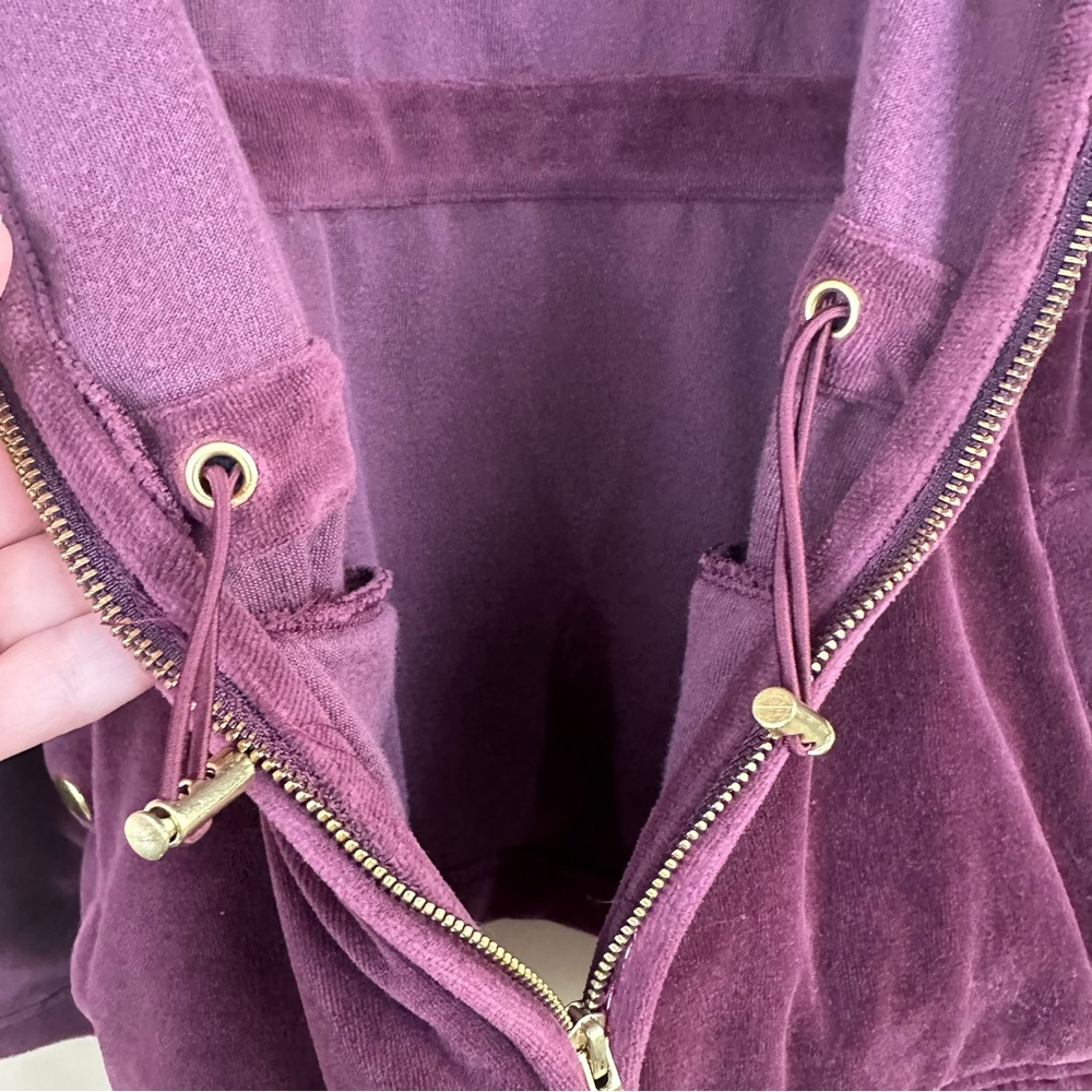 Basic Editions Purple Velour Jacket Roll Tab Slee… - image 6